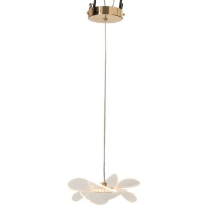 Lampada da soffitto in acrilico dorato 24x150x24 cm