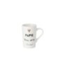 Caneca de porcelana branca e preta, 12 x 8 x 6,4 cm