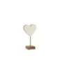 Cœur en bois de manguier blanc 7x12x24,5 cm Cœur en bois de manguier blanc 7x12x24,5 cm