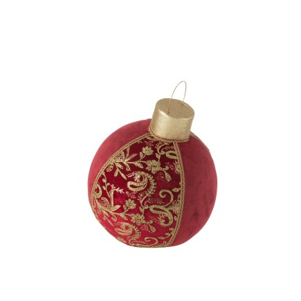 Sfera decorativa in poliresina rosso 40x40x51 cm
