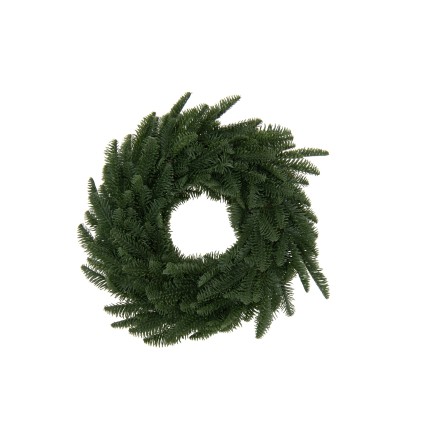 Corona artificiale in plastica verde scuro D.40 cm