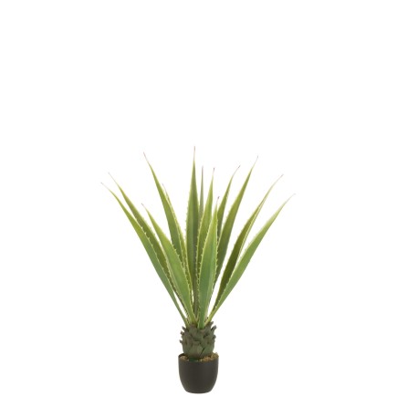 Agave artificiel dans pot en polyester vert 80x80x115 cm
