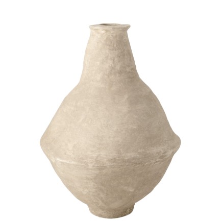 Vaso extra large in cartapesta bianco 60x60x90cm