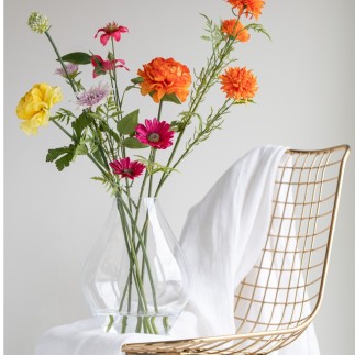 Vase en verre transparent 19x19x24 cm