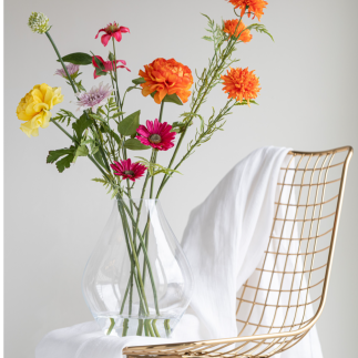 Vase en verre transparent 22x22x28 cm