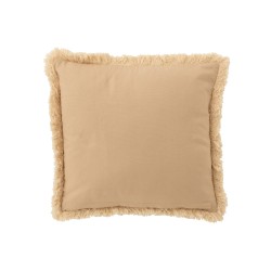 Coussin carré en textile naturel 45x45x4 cm