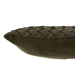 Coussin carré tissé en polyester vert 43x43cm