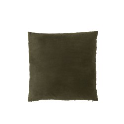 Coussin carré tissé en polyester vert 43x43cm