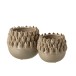 Vaso cerâmica cinzenta 15,5 x 15,5 x 14,5 cm