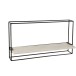 Prateleira de parede com 1 prateleira em metal branco 65x15,5x35 cm Prateleira de parede com 1 prateleira em metal branco 65x15,5x35 cm