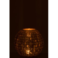 Portavelas alara cristal gris 30