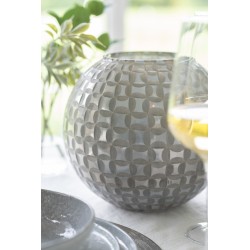 Portavelas alara cristal gris 30