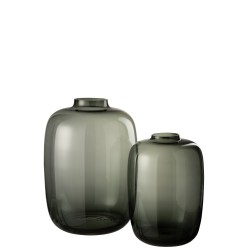 Vaso de vidro cinzento 30x30x45 cm