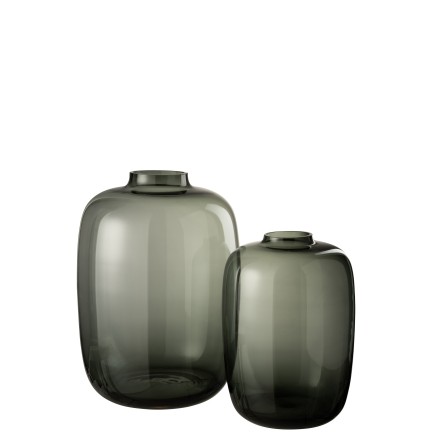 Vaso de vidro cinzento 30x30x45 cm