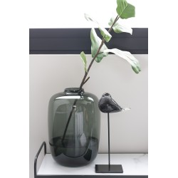 Vase en verre gris 30x30x45 cm
