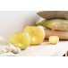 Photophore boule en verre jaune 15.5x15.5x12 cm Photophore boule en verre jaune 15.5x15.5x12 cm