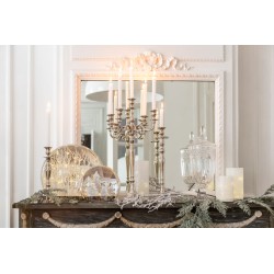 Chandelier en aluminium argent 16x16x45 cm