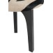 Tabouret rond avec assise en cuir et motif zébré