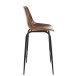 Tabouret de bar en cuir et métal marron 48x45x100 cm Tabouret de bar en cuir et métal marron 48x45x100 cm