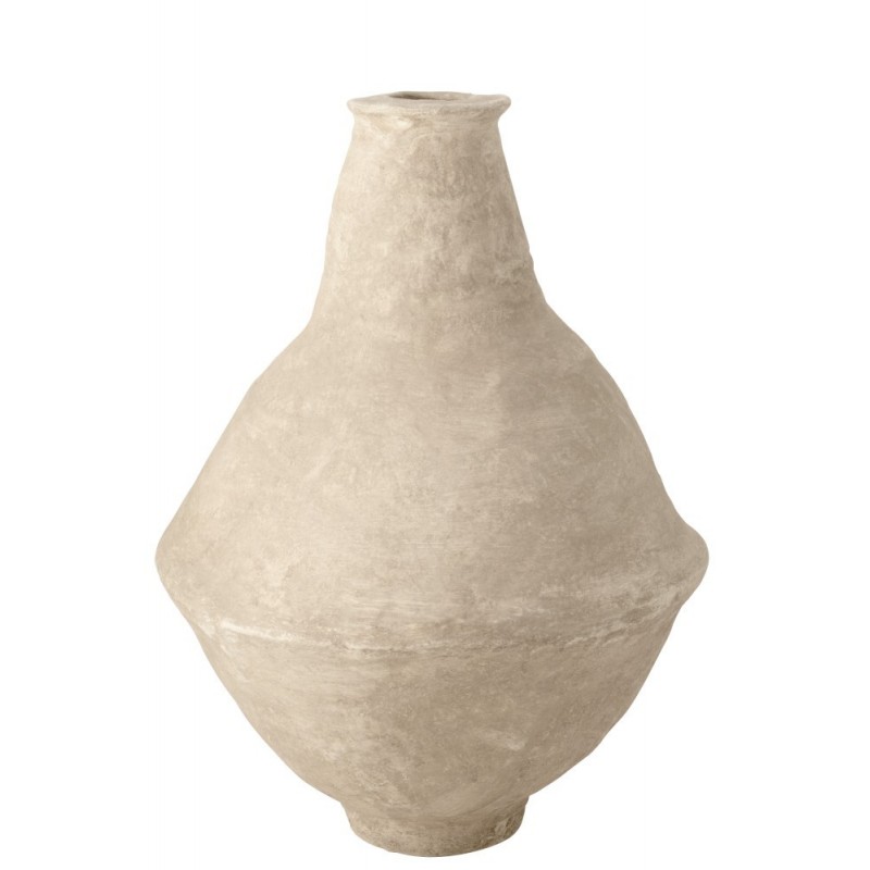 Vaso extragrande em papel maché branco 60x60x90cm