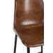 Tabouret de bar en cuir et métal marron 48x45x100 cm Tabouret de bar en cuir et métal marron 48x45x100 cm