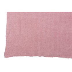 Plaid délavé en lin vieux rose 200x150cm
