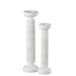 Bougeoir colonne en résine blanc