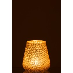 Photophore en verre argenté