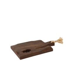 Planche à découper irrégulière en bois marron L40cm