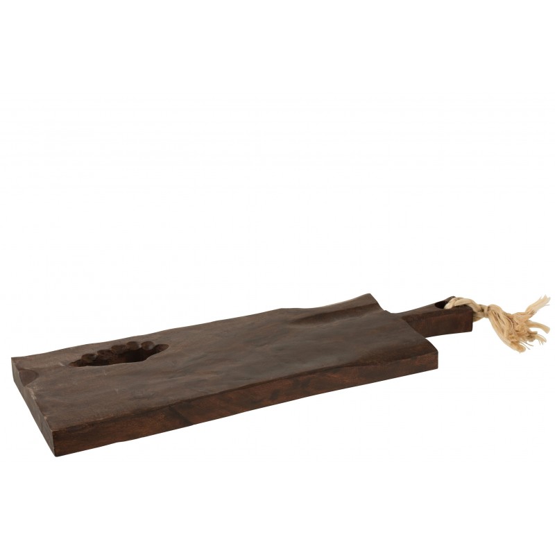 Planche à découper irrégulière en bois marron L54cm