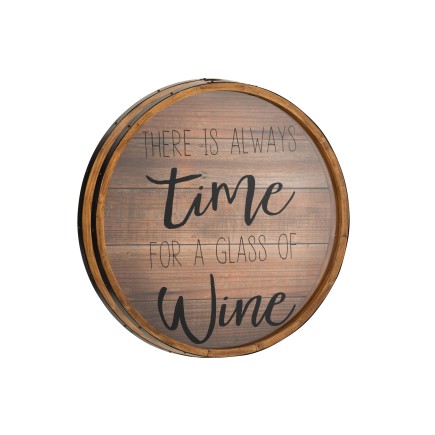Décoration murale boucon de liège rond en bois naturel 47x7.5x47 cm
