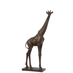 Girafe en résine marron 33x15x73 cm