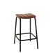 chaise bar avi cuir/fer cognac
