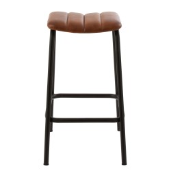 chaise bar avi cuir/fer cognac