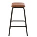 chaise bar avi cuir/fer cognac