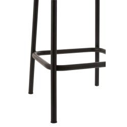 chaise bar avi cuir/fer cognac