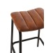 chaise bar avi cuir/fer cognac