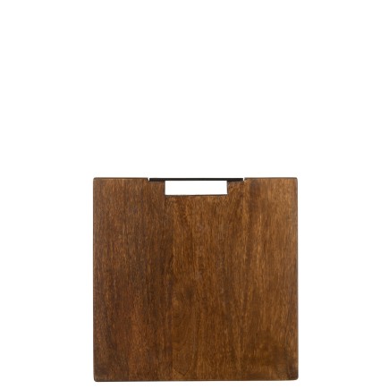 Planche à découper carrée en bois de manguier marron L35cm