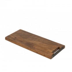 Planche à découper rectangulaire en bois de manguier marron L50cm