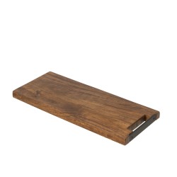 Planche à découper rectangulaire en bois de manguier marron L50cm