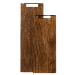 Planche à découper rectangulaire en bois de manguier marron L60cm
