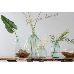Vase en verre transparent en verre transparent 18x18x27 cm