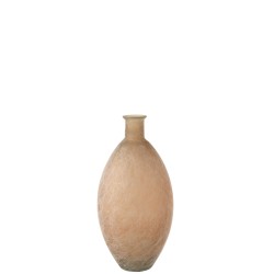 Vase ovale en verre beige 29x29x60 cm