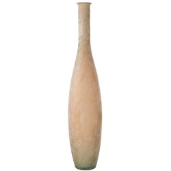 Vase bouteille en verre beige 20x20x102 cm