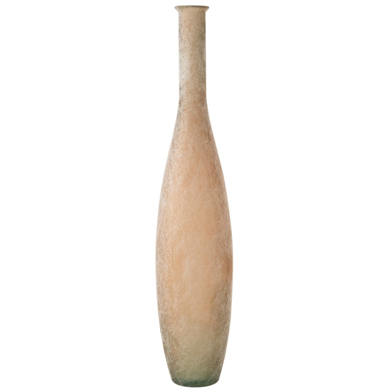 Vase bouteille en verre beige 20x20x102 cm