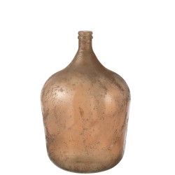 Vase dame jeanne en verre marron 37x37x56 cm