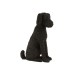 Estátua de cão sentado em resina preta 31x17x49 cm Estátua de cão sentado em resina preta 31x17x49 cm