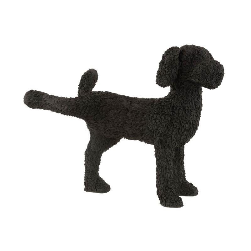 Perro max resina negro Alt. 44 cm
