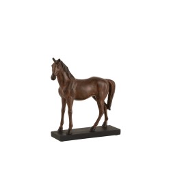 Cheval en résine marron 27x8x28 cm