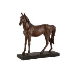 Cheval en résine marron 35x12x36 cm